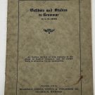 OUTLINES and STUDIES in GRAMMER L.M.  Owen Antique Prep Exam Text Book 1919