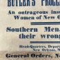 Recruiting Ephemera 1862 Butler's Proclamation Replica On Aged Parchment 14âx12â