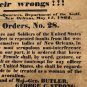 Recruiting Ephemera 1862 Butler's Proclamation Replica On Aged Parchment 14âx12â