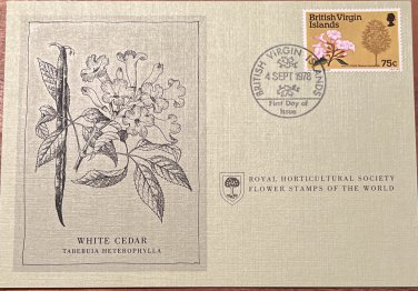 First Day Issue Royal Society Flower Stamp 1978 British Virgin Islands #3