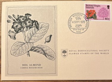 First Day Issue Royal Society Flower Stamp 1978 British Virgin Islands #2