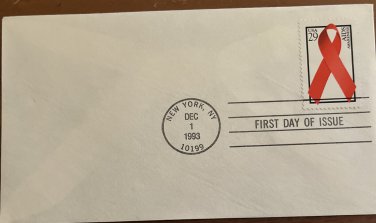 First Day Cover Issue Aids Awareness Stamped Envelope Dec. 1st 1993 29c