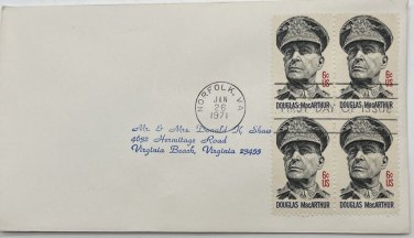 FIRST DAY OF ISSUE DOUGLAS MacARTHUR  (4) JAN. 26 1971