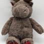 Cloud B Moose Dreamy Hugginz 15" Plush Brown Stuffed Animal Toy Plaid Christmas