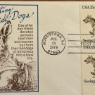 First Day Cover 1979 Saluting Guide Dogs Stamp 4 Block Cachet Morristown NJ