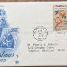 First Day Cover CHRISTMAS CAROLS, ADESTE FIDELIS 1975 Fleetwood 2 Set