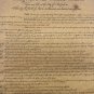 Vintage US Constitution Amendments Replica Parchment Ephemera 15.5x14"