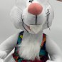 Nanco Looney Tunes White Bunny Rabbit Plush Warner Bros Colorful Vest 2002 RARE