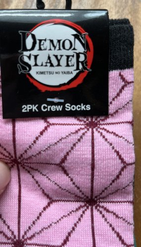 Demon Slayer 2 Pack - Nezuko & Tanjiro Character Pattern Anime Crew Socks