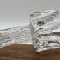Vtg Crystal KOSTA BODA 7" Sunflower Ice Drip Candle Holder by GORAN WARFF