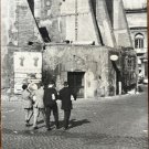 Vintage B&W Photo Rome ITALY Young Men Business Suits Buildings 3” x 4” 1960s