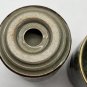 Somayaki Soma Ware 2 Double Walled Tea Cups Candle Holder Lotus Green Crackle