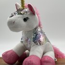 Ganz Sparkle Unicorn Plush Toy White New 9" white horse Flippable Sequins
