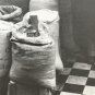 Vintage B&W Photo Rome ITALY Bags of Coffee Beans Imports 4âx 3â