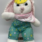 Crayola Bunny Painter Bibs Hallmark Easter Puffy Puffalump-Type Nylon Plush Vtg
