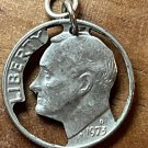 1973 CUTOUT DIME NECKLACE PENDANT BRACELET CHARM