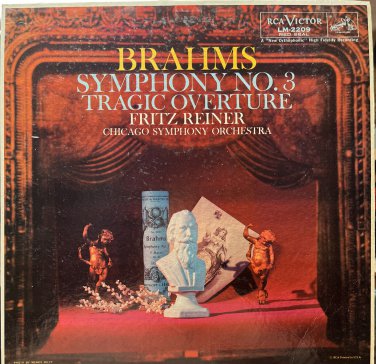 Fritz Reiner Brahms Symphony No.3 Tragic Overture LM-2209 NM Vinyl