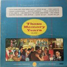 Various Artists Those Memory Years Living Sound 464A Record Album Vinyl LP