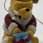 Classic Pooh Bear Wearing Santa Hat & Coat W/ Honey Jar Disney Ornament