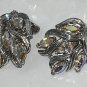 Vintage Crown Trifari Costume Rhinestone Bracelet Clip On Earring Set Signed 6&acirc;��