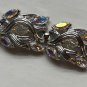 Vintage Crown Trifari Costume Rhinestone Bracelet Clip On Earring Set Signed 6&acirc;��