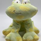 Kids Preferred Green Yelllow polka dot Frog Asthma allergy friendly 11" EUC