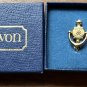 Vintage Avon Calling Door Knocker Gold Tone Service Lapel Pin in Original Case