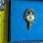 Vintage Avon Calling Door Knocker Gold Tone Service Lapel Pin in Original Case