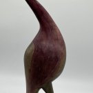 Hand Carved Wood Crane Egret Bird Statue Painted Sculpture Beach Decor 19”