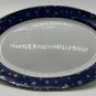 Galaxy Fine Porcelain By Sakura Cobalt Blue 14" Oval Platter with 14k Gold Star