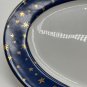 Galaxy Fine Porcelain By Sakura Cobalt Blue 14" Oval Platter with 14k Gold Star