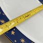 Galaxy Fine Porcelain By Sakura Cobalt Blue 14" Oval Platter with 14k Gold Star
