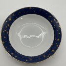 Galaxy by Sakura 9.5” Serving Bowl 14kt Gold Stars on Blue Fine Porcelain