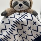 Cloud Island Sloth Baby Security Blanket Lovey White Navy Blue Soft Plush