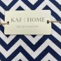 Cotton Napkins Chevron Stripes Navy Blue & White 4/pack