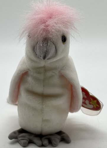 TY Beanie Babies KUKU the Cockatoo Bird Plush Beanbag Toy