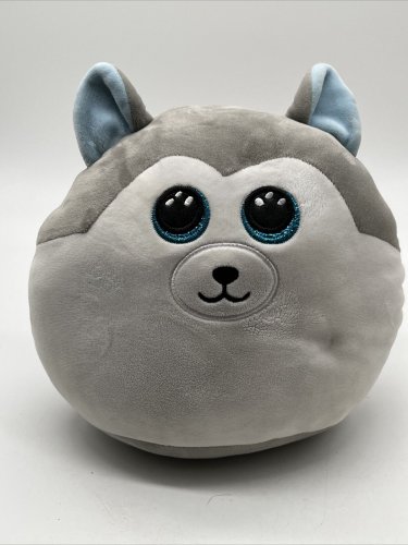 TY Squish-A-Boos Plush - SLUSH the Husky Dog (Small Size - 8 inch) - Squishy Toy