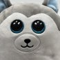 TY Squish-A-Boos Plush - SLUSH the Husky Dog (Small Size - 8 inch) - Squishy Toy