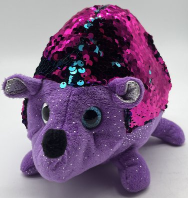 Adventure Planet Sequinimals Plush Stuffed Animal Hedgehog Flip Sequin Pink Blue