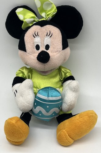 Disney Easter Minnie Mouse Stuffed Plush Doll Talks 10&acirc;�� Aqua Colored Easter Egg