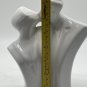 Vintage 80s Lindsey BALKWEILL Style WHITE Ceramic KISSING Couple STATUE Post MOD