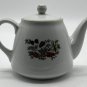 Vintage Ceramic Porcelain Teapot Nuts and Berry Design with Green Trim