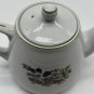 Vintage Ceramic Porcelain Teapot Nuts and Berry Design with Green Trim