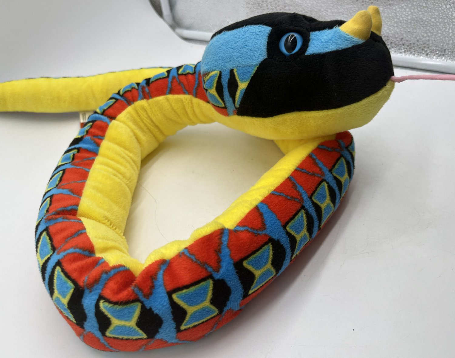 WILD REPUBLIC Horned Snake Stuffed Plush Rhino Viper Reptile Multi ...