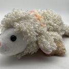 Caltoy Lamb Sheep Tan Beige Ribbon Laying Floppy 13” Plush Stuffed Animal Toy