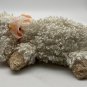 Caltoy Lamb Sheep Tan Beige Ribbon Laying Floppy 13&acirc;�� Plush Stuffed Animal Toy