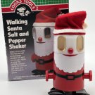 Vintage 1980s Wind-Up Walking Santa Christmas Salt & Pepper Shaker 1986 w/ Box