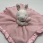Carters Pink White Bunny Rabbit Satin Security Blanket Plush Baby Toy Lovey 14&acirc;��