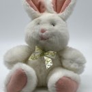 VINTAGE GOLDEN BEAR CODE LTD WHITE PINK EASTER BUNNY RABBIT MADE IN KOREA PLUSH