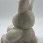 VINTAGE GOLDEN BEAR CODE LTD WHITE PINK EASTER BUNNY RABBIT MADE IN KOREA PLUSH